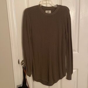 Olive green sweater dress